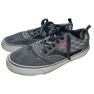 Levis Men’s Gray Denim Lace Up Fashion Sneakers Shoes Size 9